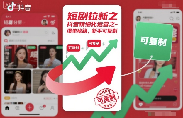 短剧拉新之抖音精细化运营之爆单秘籍，新手可复制-网创之家