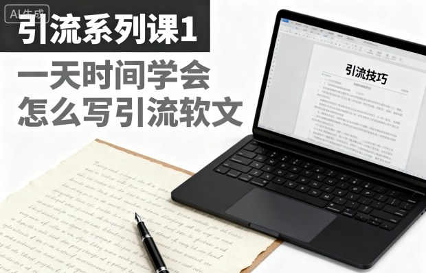 引流系列课1，一天时间学会怎么写引流软文-网创之家