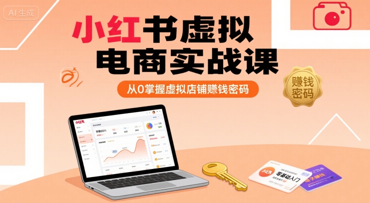 小红书虚拟电商实战课，从0掌握虚拟店铺賺钱密码-网创之家