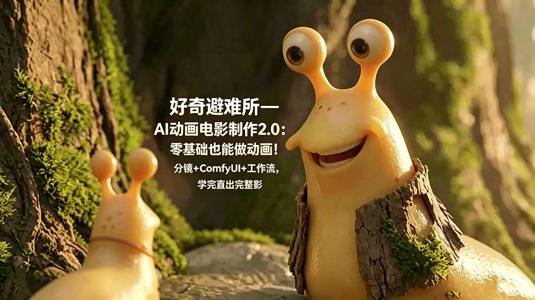 好奇避难所—AI动画电影制作2.0：零基础也能做动画！分镜+ComfyUI+工作流，学完直出完整影片-网创之家