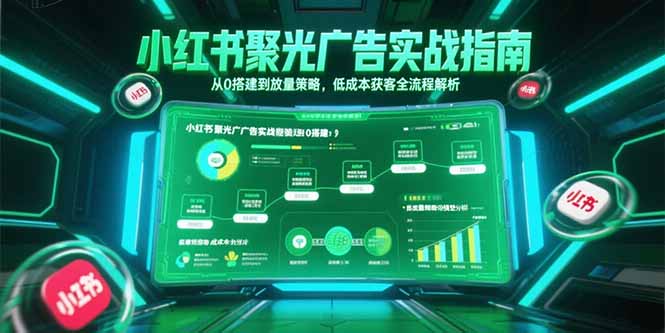 小红书聚光广告实战指南，从0搭建到放量策略，低成本获客全流程解析-网创之家