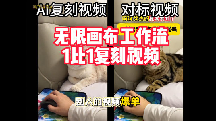 宠物带货视频复刻，无限画布工作流1比1，不用拍摄、不用布景、不用真人出镜，几分钟就能做出一条专业带货视频-网创之家