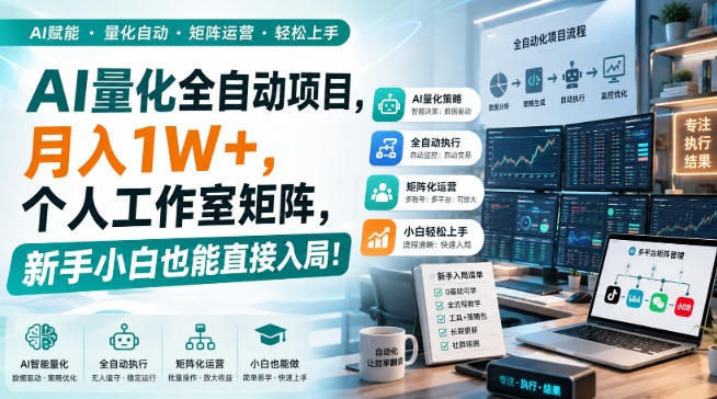 AI黄金量化玩法，新手低成本入局的最佳跳板，月收益轻松万元！-网创之家