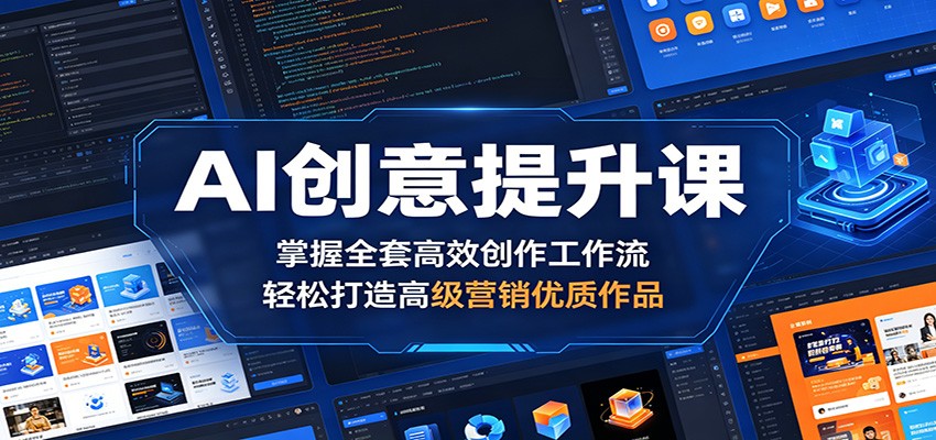 AI创意提升课：掌握全套高效创作工作流，轻松打造高级营销优质作品-网创之家