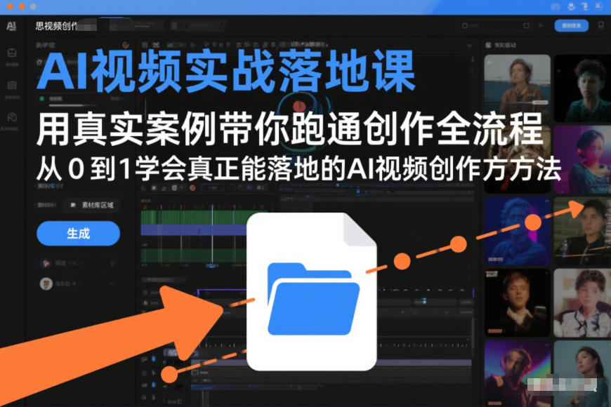 AI视频实战落地课，用真实案例带你跑通创作全流程，从0到1学会真正能落地的AI视频创作方法-网创之家