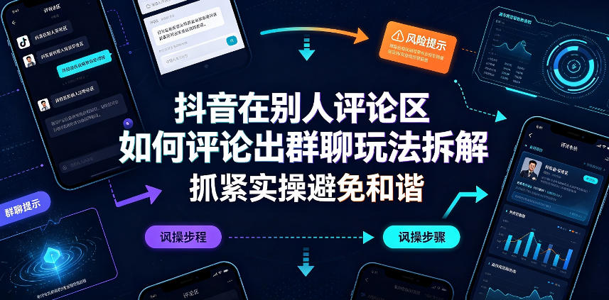 抖音在别人评论区如何评论出群聊玩法拆解,抓紧实操避免和谐-网创之家