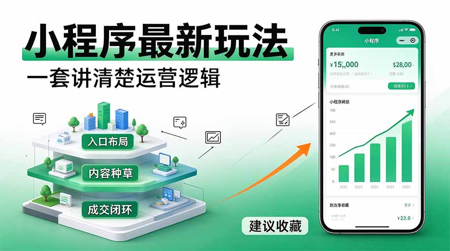 微信小程序最新玩法   四种收益来源，单日收入400+-网创之家