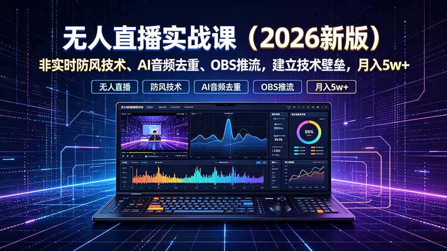 无人直播实战课(更新7月-网创之家