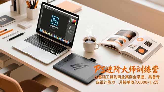 PS进阶大师训练营，从基础工具到商业案例全掌握，具备专业设计能力，月接单收入6000-1.2万-网创之家