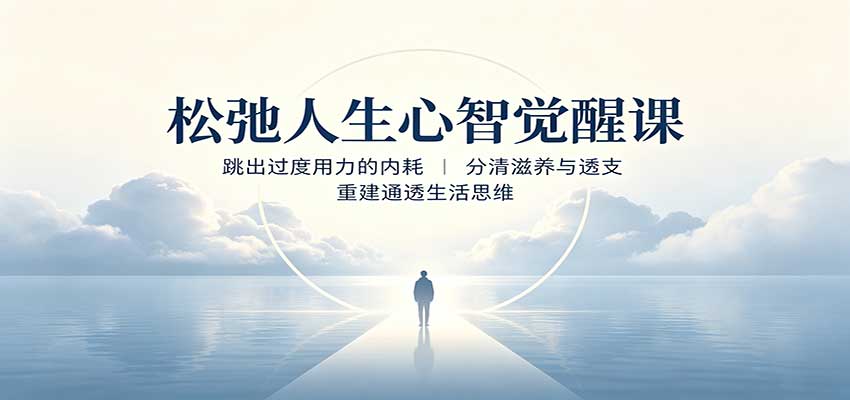 松弛人生心智觉醒课：跳出过度用力的内耗，分清滋养与透支，重建通透生活思维-网创之家