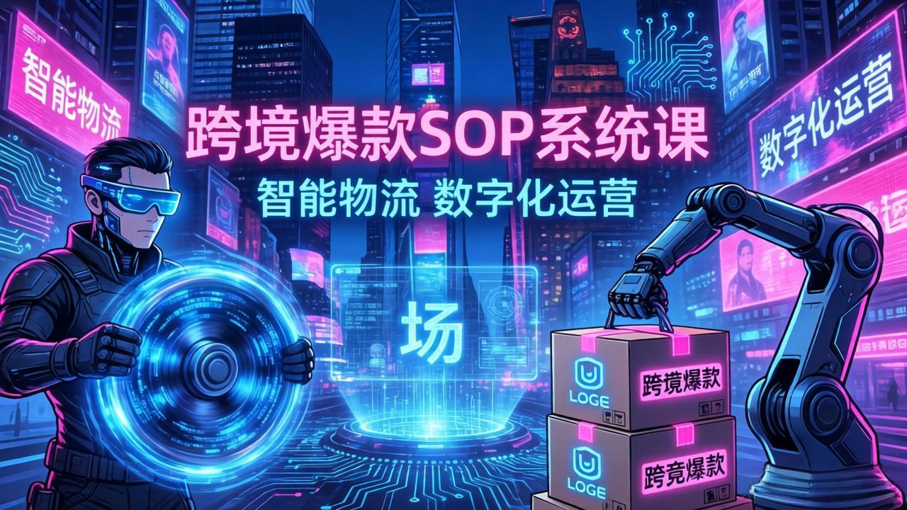 跨境爆款SOP系统课，“内容飞轮+精准投放+AI自动化”为核心，拆解“人×货×场”黄金公式-网创之家