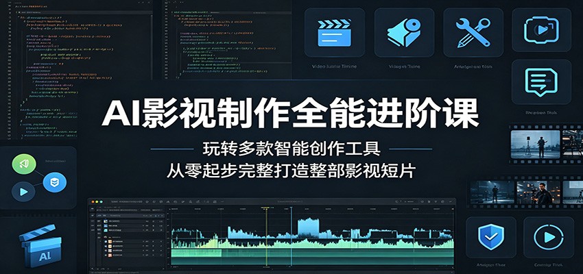 AI影视制作全能进阶课：玩转多款智能创作工具，从零起步完整打造整部影视短片-网创之家