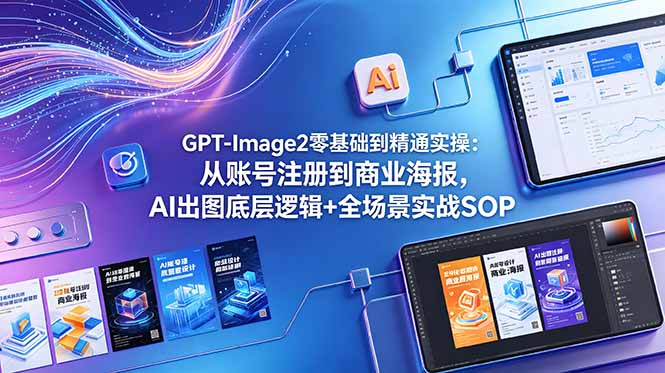 GPT-Image2零基础到精通实操：从账号注册到商业海报，AI出图底层逻辑+全场景实战SOP-网创之家
