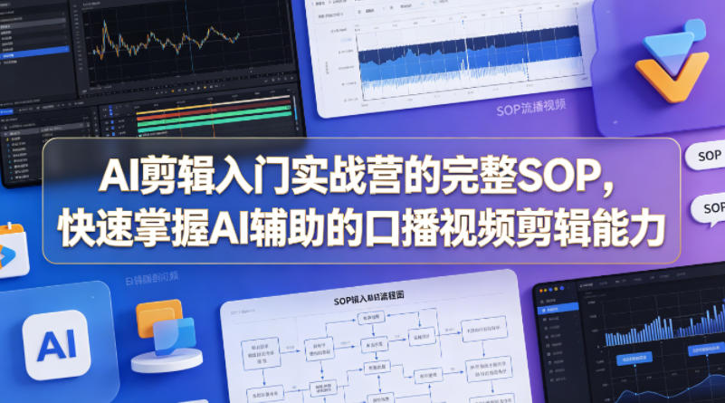 AI剪辑入门实战营的完整SOP，快速掌握AI辅助的口播视频剪辑能力-网创之家