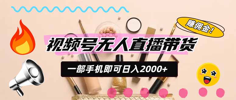 视频号带货，一天2000+，一部手机即可开展的完美副业，无需投资-网创之家