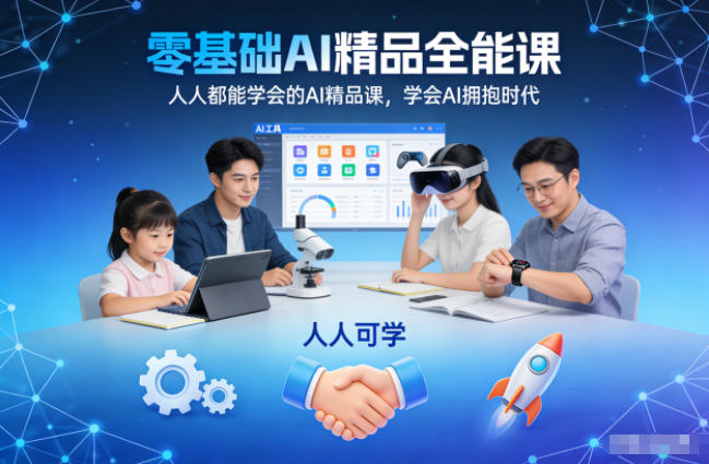 零基础AI精品全能课，人人都能学会的AI精品课，学会AI拥抱时代-网创之家