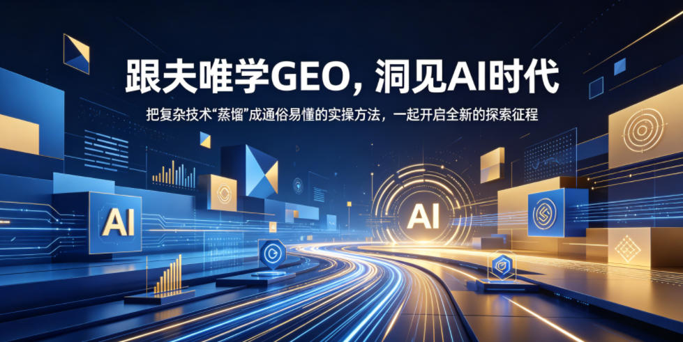 跟夫唯学GEO，洞见AI时代，把复杂技术“蒸馏”成通俗易懂的实操方法，一起开启全新的探索征程-网创之家