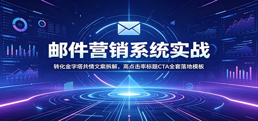 邮件营销系统实战：转化金字塔共情文案拆解，高点击率标题CTA全套落地模板-网创之家