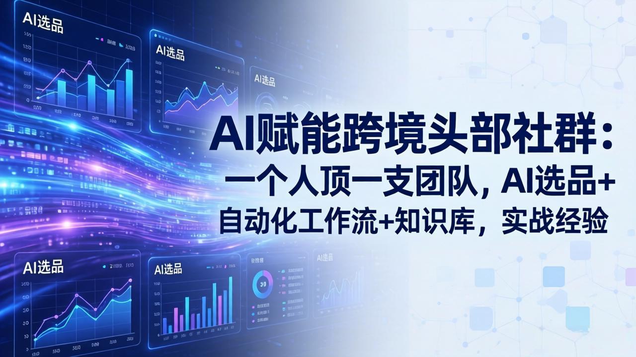 AI赋能跨境头部社群-更新6月：一个人顶一支团队，AI选品+自动化工作流+知识库，实战经验-网创之家