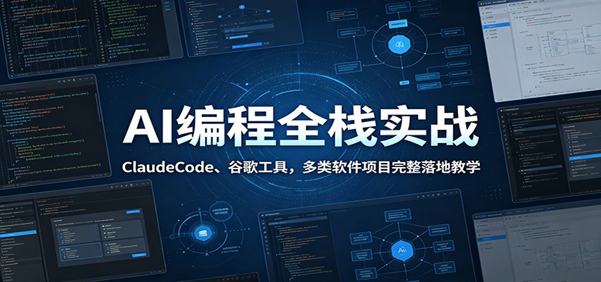 AI编程全栈实战：ClaudeCode、谷歌工具，多类软件项目完整落地教学-网创之家