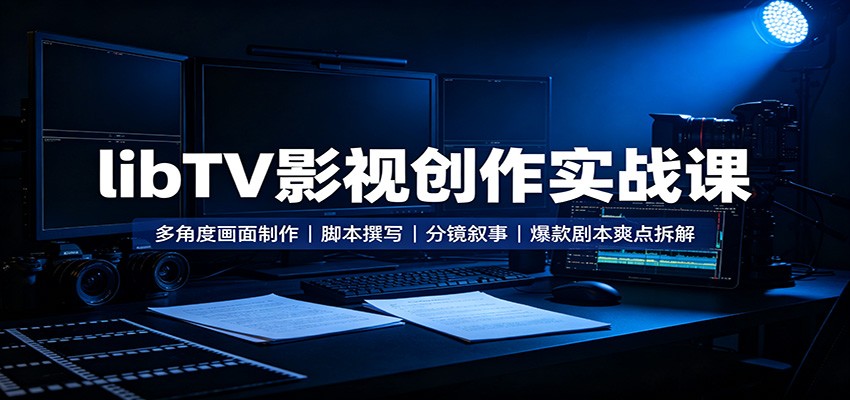 libTV影视创作实战课：多角度画面制作，脚本撰写，分镜叙事，爆款剧本爽点拆解-网创之家