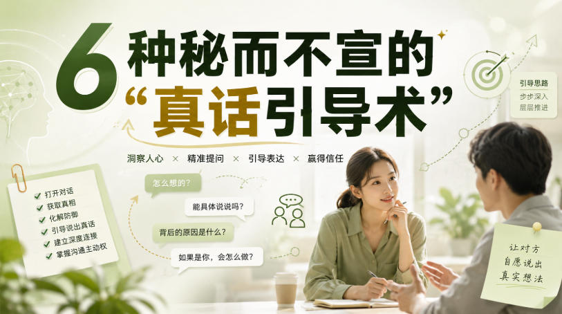 付费文章：6种秘而不宣的“真话引导术”-网创之家