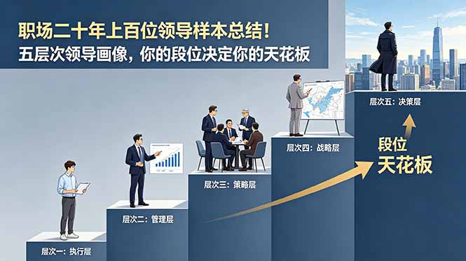 付费文章：职场二十年上百位领导样本总结！五层次领导画像，你的段位决定你的天花板-网创之家