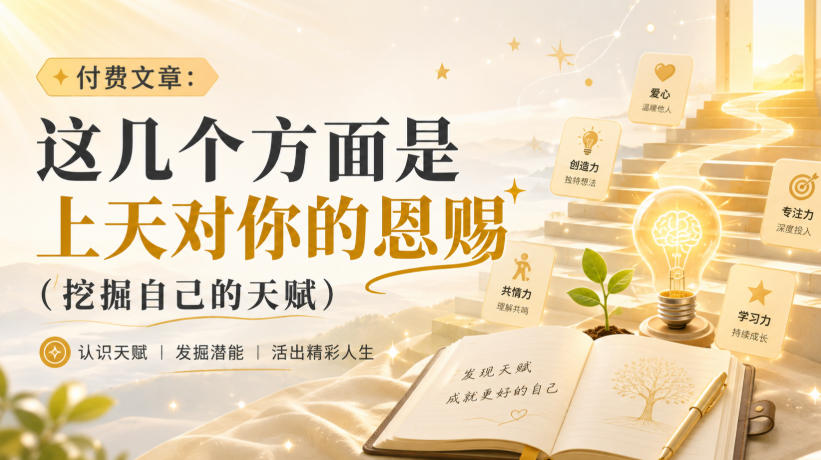 付费文章：这几个方面是上天对你的恩赐(挖掘自己的天赋)-网创之家