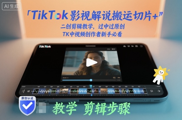 TikTok影视解说搬运切片+二创剪辑教学，过中过原创，TK中视频创作者新手必看-网创之家