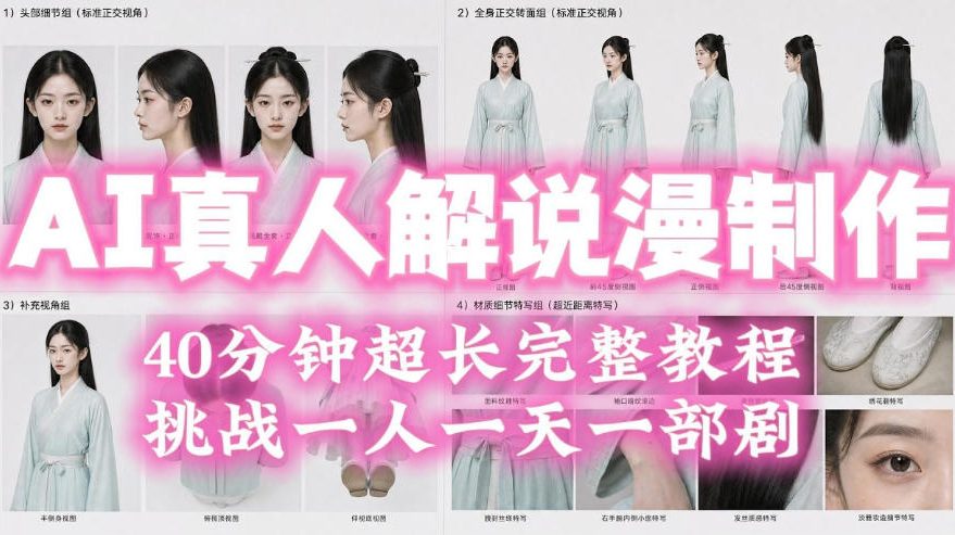 2026年AI真人解说漫剧自动批量化制作教程，40分钟超长完整，自动批量化制作，挑战一人一天一部剧！-网创之家