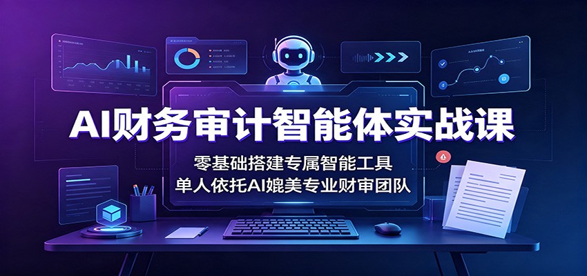 AI财务审计智能体实战课：零基础搭建专属智能工具，单人依托AI媲美专业财审团队-网创之家