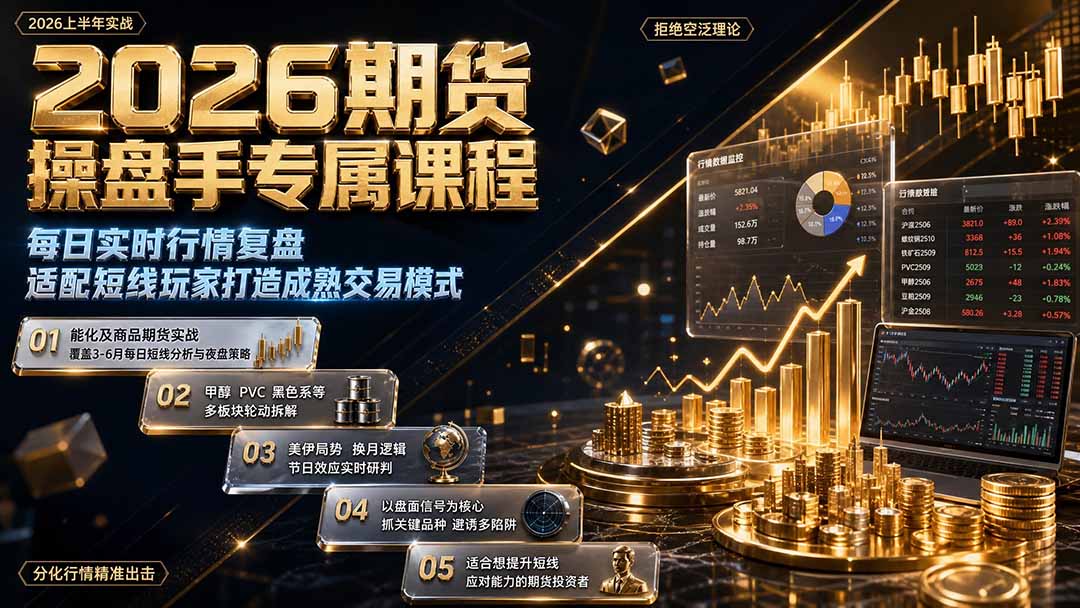 2026期货操盘手专属课程-更新8月，每日实时行情复盘，适配短线玩家打造成熟交易模式-网创之家