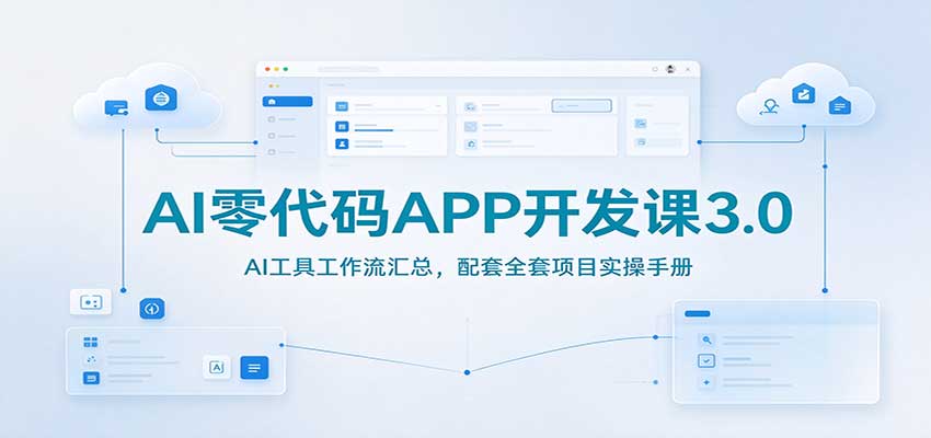 AI零代码APP开发课3.0：AI工具工作流汇总，配套全套项目实操手册-网创之家