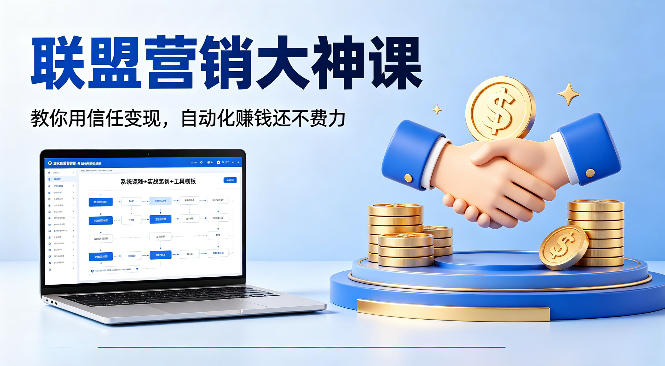 联盟营销大神课，教你用信任变现，自动化賺钱还不费力【原创双语字幕】-网创之家