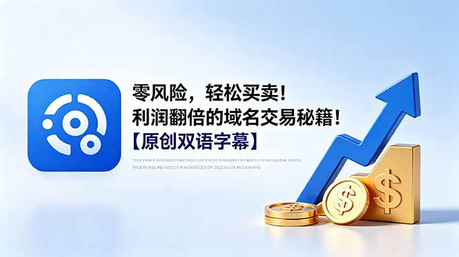 零风险，轻松买卖！利润翻倍的域名交易秘籍！【原创双语字幕】-网创之家