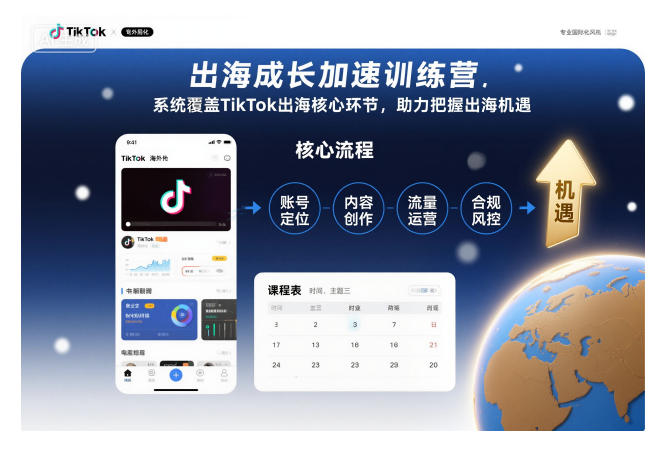出海成长加速训练营，系统覆盖TikTok出海核心环节，助力把握出海机遇(更新)-网创之家