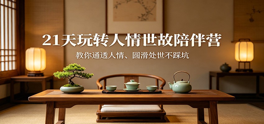 21天玩转人情世故陪伴营：教你通透人情、圆滑处世不踩坑-网创之家