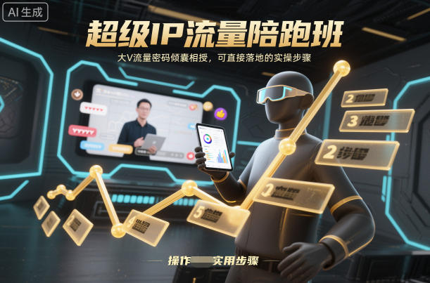 超级IP流量陪跑班，大V流量密码倾囊相授，可直接落地的实操步骤-网创之家