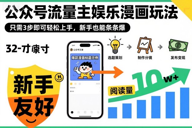 ‍‬⁢‍⁡‍‍⁡​⁣⁤‍‬⁡⁣⁢​⁣‍⁣‌‌⁢​⁡⁡‌​⁢⁣⁢​⁢‌​⁣‬​⁣‬‬⁣⁢​⁢⁣公众号流量主娱乐漫画玩法，只需3步即可轻松上手，新手也能条条爆-网创之家