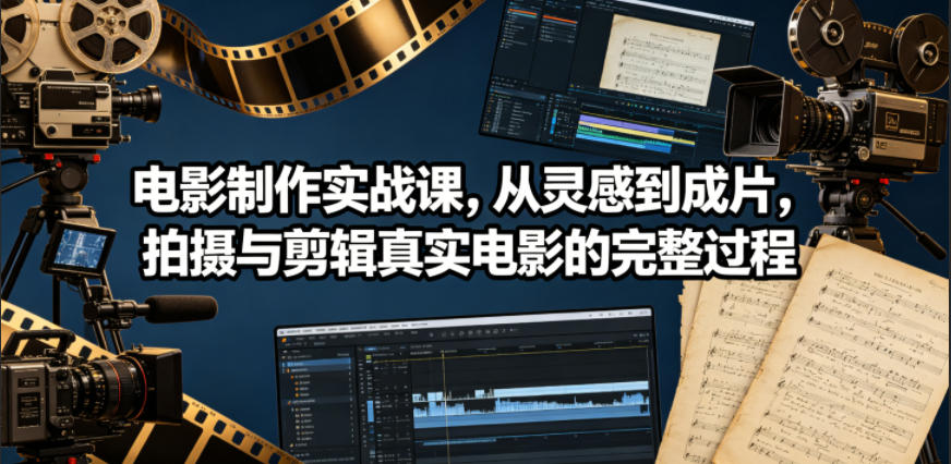 电影制作实战课，从灵感到成片，拍摄与剪辑真实电影的完整过程【原创双语字幕】-网创之家