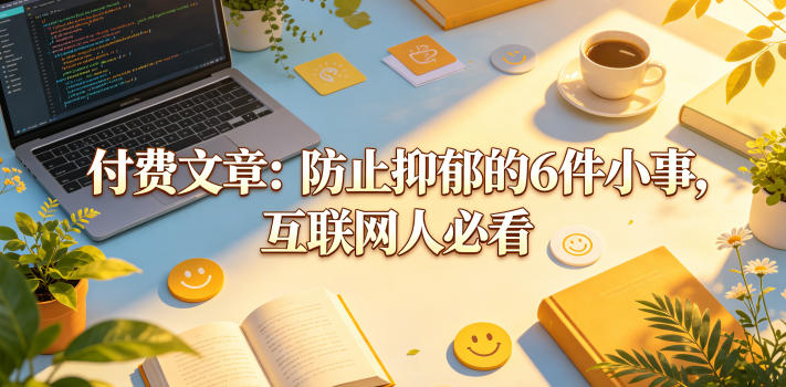 付费文章：防止抑郁的6件小事，互联网人必看！-网创之家