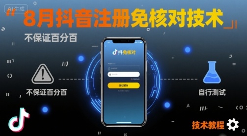 8月抖音注册免核对技术,不保证百分百,自测-网创之家