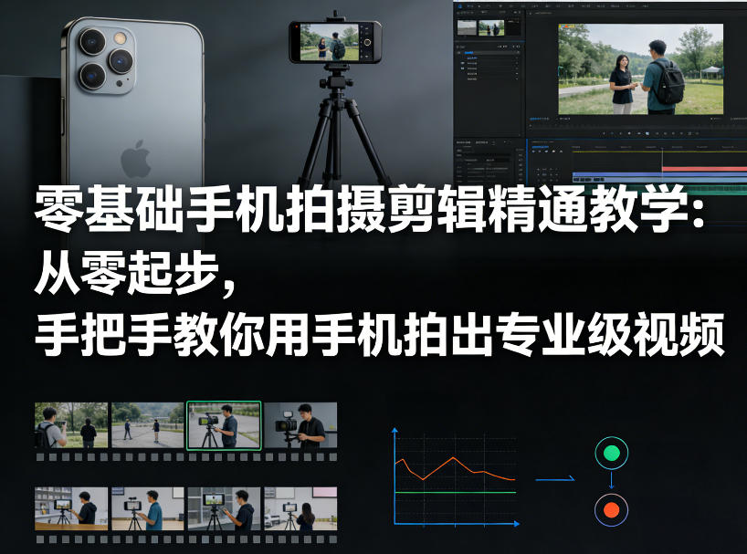 零基础手机拍摄剪辑精通教学：从零起步，手把手教你用手机拍出专业级视频-网创之家