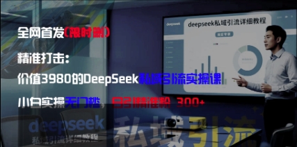 精准打击:价值3980的DeepSeek私域引流实操课,小白实操无门槛,日引精准粉300+-网创之家