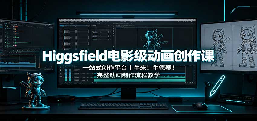 Higgsfield电影级动画创作课：一站式创作平台，牛来！牛德赛！完整动画制作流程教学-网创之家