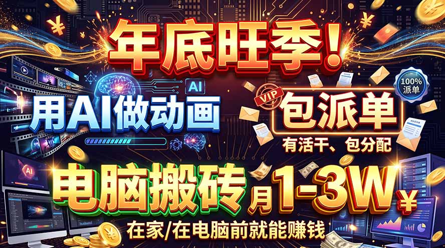 AI代做动画，旺季捡钱！一单500-1000+，提供做单渠道，新手可做！-网创之家