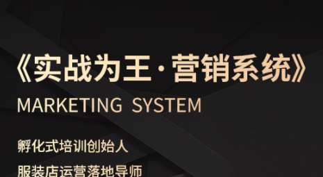 老杨·服装老板必修课《实战为王-营销系统》实现业绩被动式增长-网创之家