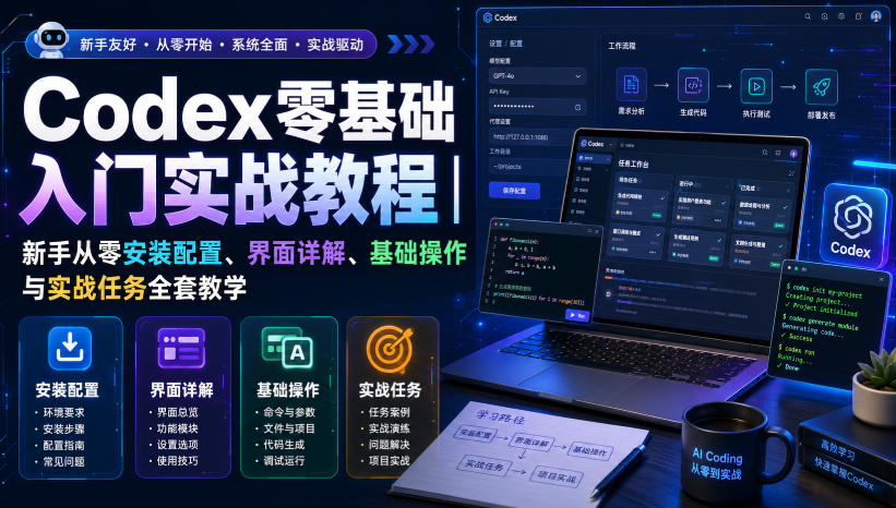 Codex零基础入门实战教程｜新手从零安装配置、界面详解、基础操作与实战任务全套教学-网创之家