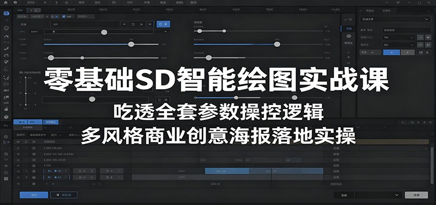 零基础SD智能绘图实战课：吃透全套参数操控逻辑，多风格商业创意海报落地实操-网创之家