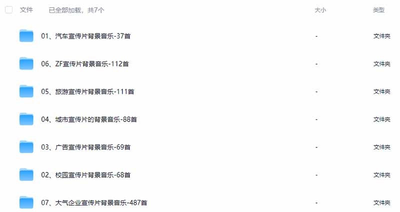 图片[3]-某宝付费购买，常用6G音效合集！970+首宣传片背景音乐，无版权可商用大气素材，分类清晰，高质量内容-网创之家